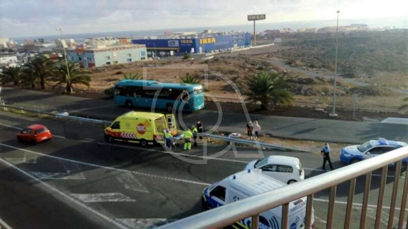 Imagen de la intervención de la ambulancia del SUC/TA.